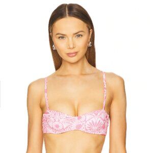 Peixoto Portia Bikini Top in Tierra Linda Coral Size Medium NWT FLAWED